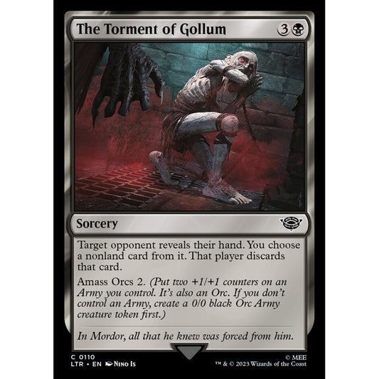 The Torment of Gollum, common, 110, Magic the Gathering, The Lord of the Rings: Tales of Middle-earth