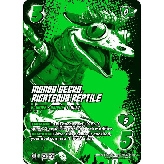 Mondo Gecko, Righteous Reptile 233/186 TMNT01 Universus Teenage Mutant Ninja Turtles Backup SR-ALT