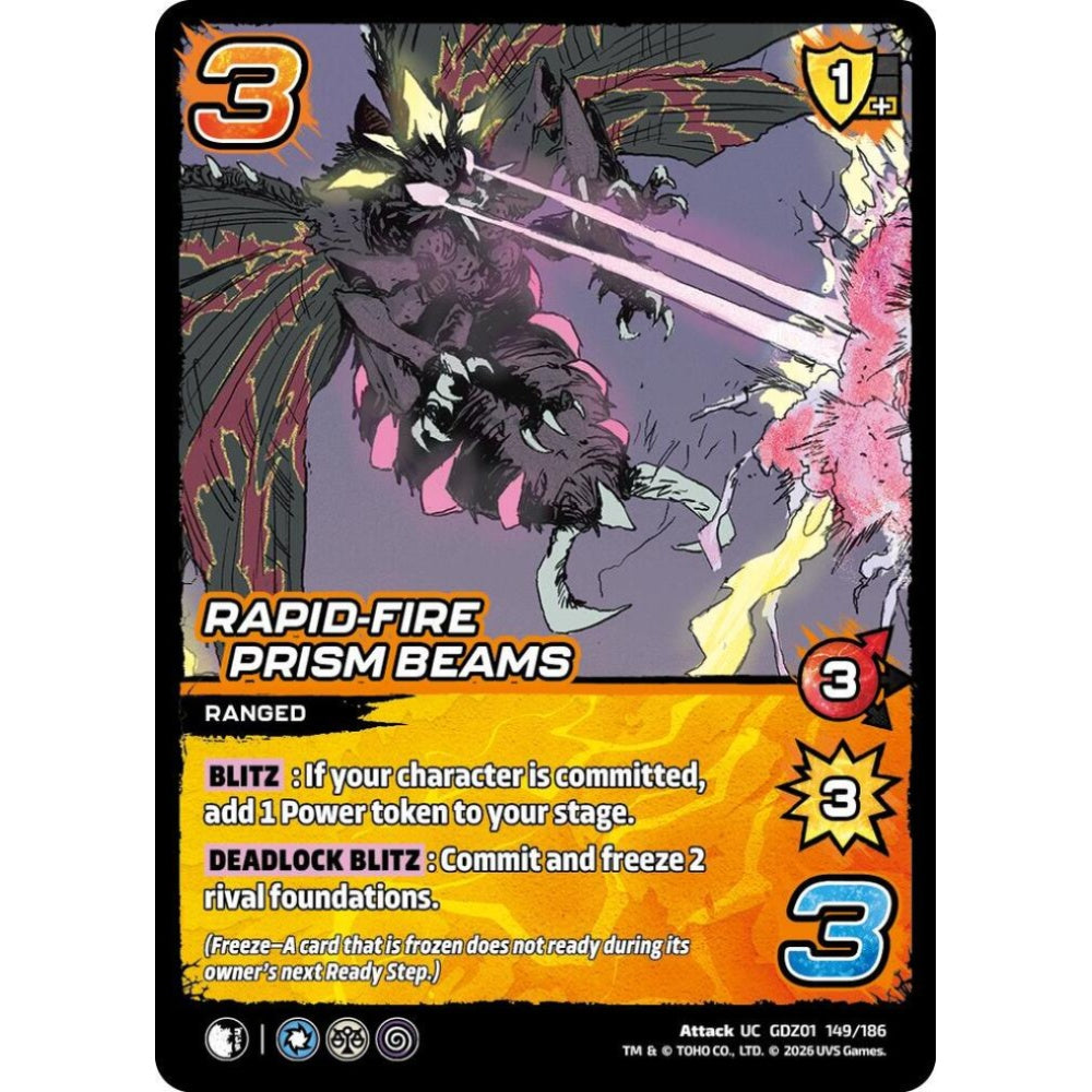 Rapid-Fire Prism Beams GDZ01 149/186 GDZ01 Universus Godzilla: Reign of Kaiju Attack UC