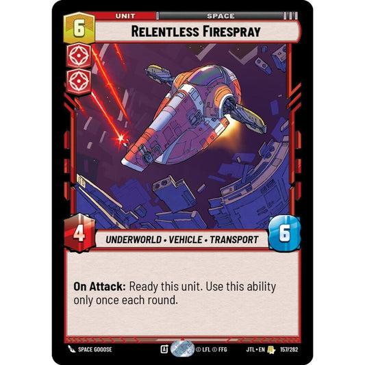 Relentless Firespray, R, JTL 157), Star Wars Unlimited