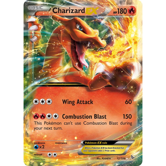 Charizard-EX Rare Holo EX 12/106 Pokemon Card Game Flashfire