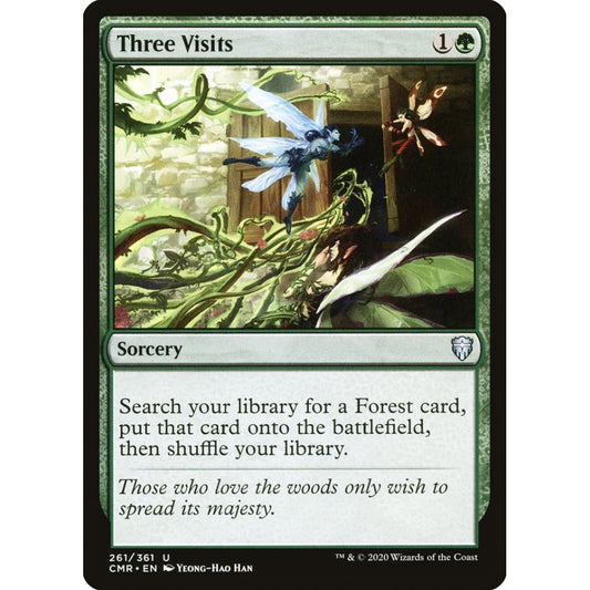 Three Visits uncommon 261 Magic the Gathering Commander Legends