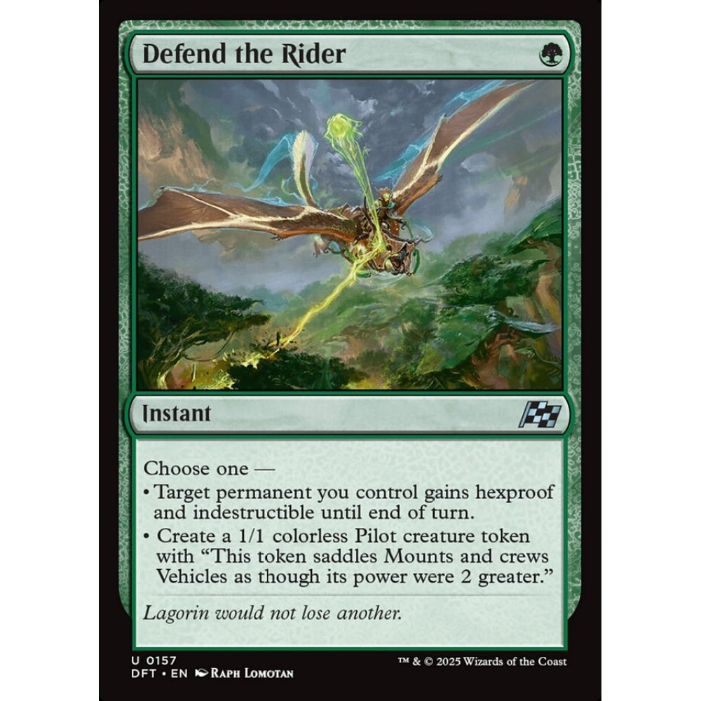 Defend the Rider, 157, uncommon, Magic: The Gathering, Aetherdrift