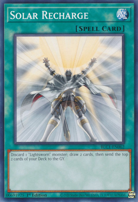 Solar Recharge LODT-EN052 Ultimate Ultimate Rare Yu-Gi-Oh Light of Destruction in Art