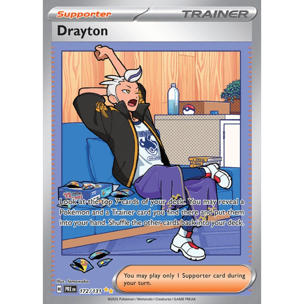 Drayton Secret Illustration Rare 172/131 Pokemon Card Game Prismatic Evolutions