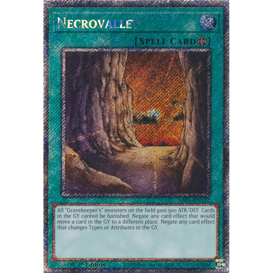 Necrovalley RA04-EN122 QCR Quarter Century Secret Rare Yu-Gi-Oh Quarter Century Stampede in Art
