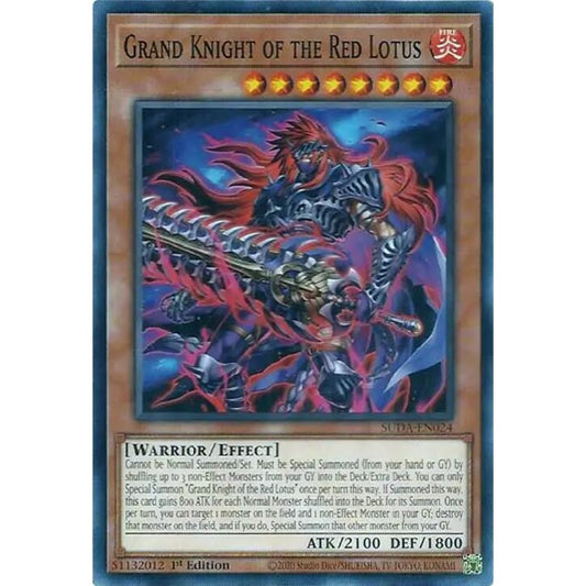 Grand Knight of the Red Lotus SUDA-EN024 Common Yu-Gi-Oh Supreme Darkness