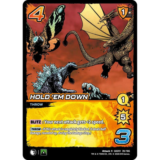 Hold 'Em Down GDZ01 39/186 GDZ01 Universus Godzilla: Reign of Kaiju Attack R