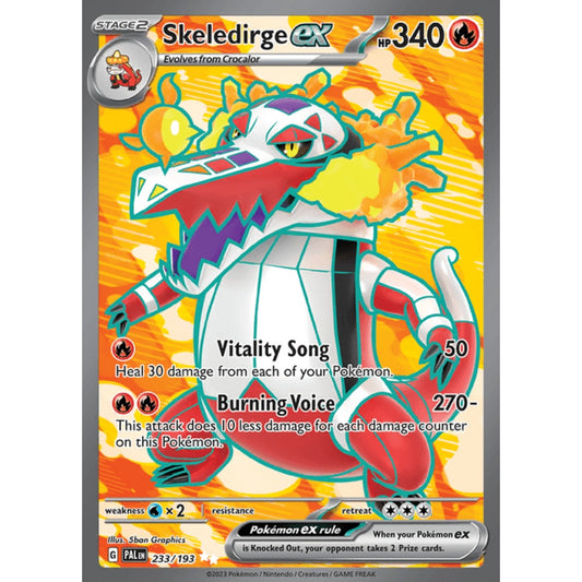 Skeledirge ex Full Art 233/193 Pokemon Card Game Paldea Evolved