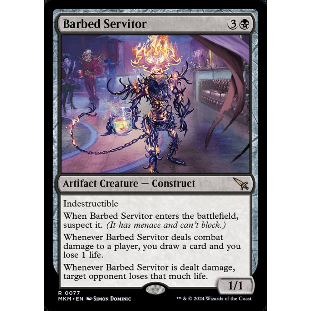 Barbed Servitor rare 77 Magic the Gathering Murders at Karlov Manor