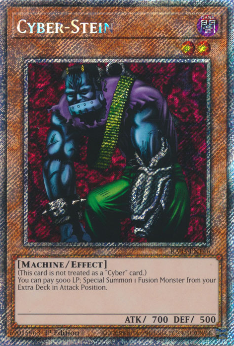 Cyber-Stein RA03-EN146 Platinum Platinum Secret Rare Yu-Gi-Oh Quarter Century Bonanza in Art