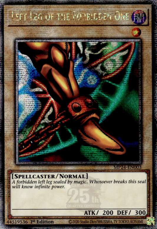 Left Leg of the Forbidden One LOB-EN121 Ultra Ultra Rare Yu-Gi-Oh Legend of Blue Eyes White Dragon in Art
