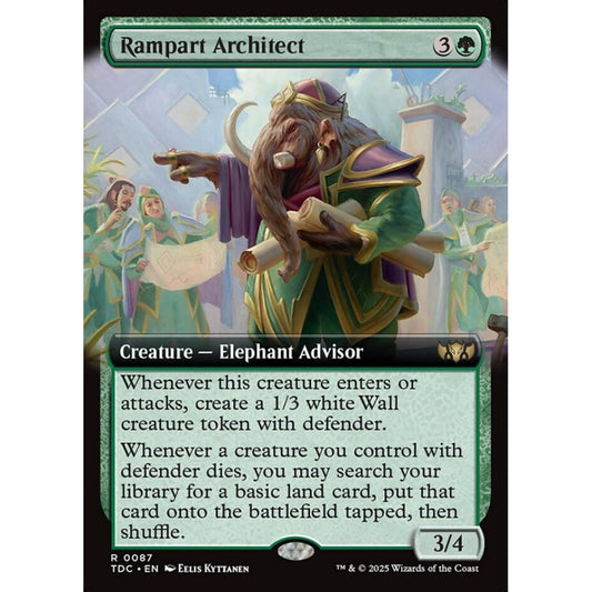 Rampart Architect rare 87 Magic the Gathering Tarkir: Dragonstorm Commander