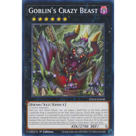 Goblin's Crazy Beast MP25-EN163 Ultra Ultra Rare Yu-Gi-Oh 2025 Mega-Pack Tin in Art
