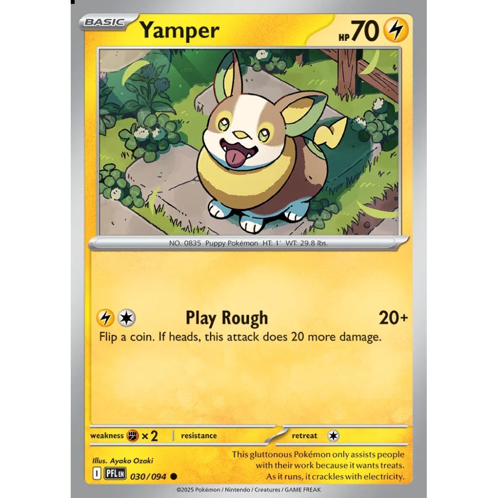 Yamper Common 030/094 Pokemon Card Game Phantasmal Flames