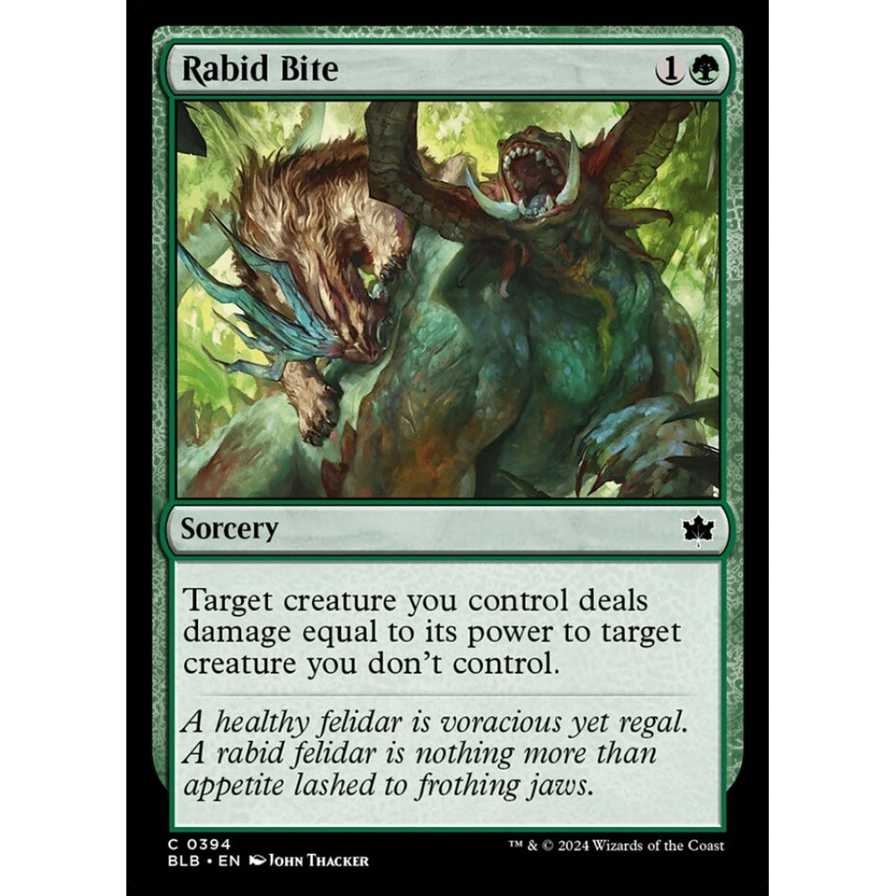 Rabid Bite, 394, common, Magic: The Gathering, Bloomburrow