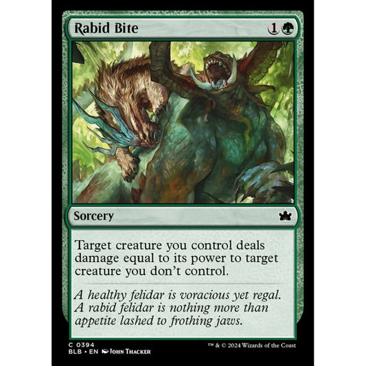Rabid Bite, 394, common, Magic: The Gathering, Bloomburrow
