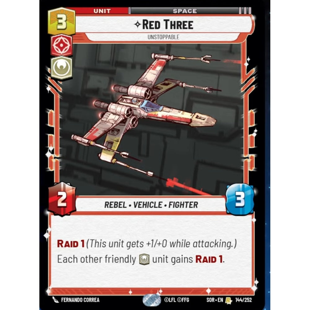Red Three, 144, R, Star Wars Unlimited, Sparks Of Rebellion