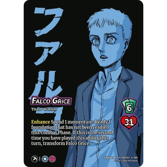 Falco Grice // Jaw Titan, Flying Form (Foil) 5/189 AOT03 Universus Attack on Titan: Apocalypse Character CH-Foil