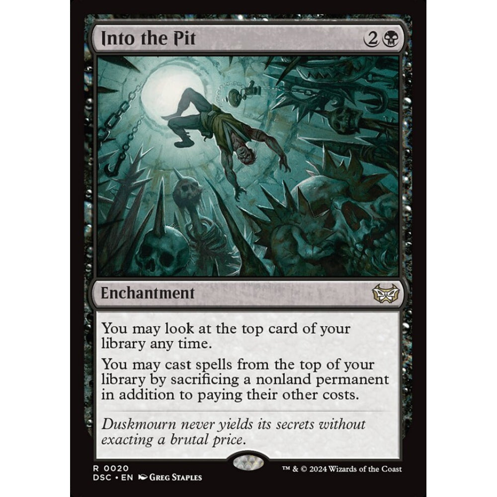 Into the Pit, 20, rare, Magic: The Gathering, Duskmourn: House of Horror
