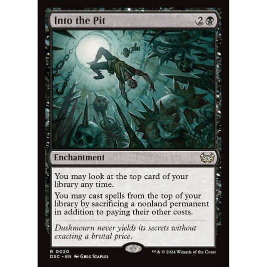 Into the Pit, 20, rare, Magic: The Gathering, Duskmourn: House of Horror