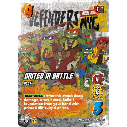 United in Battle 128/186 TMNT01 Universus Teenage Mutant Ninja Turtles Attack UR