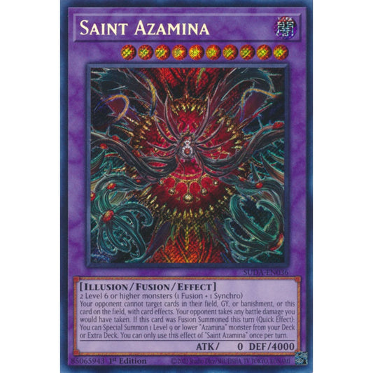 Saint Azamina SUDA-EN036 Secret Secret Rare Yu-Gi-Oh Supreme Darkness in Art
