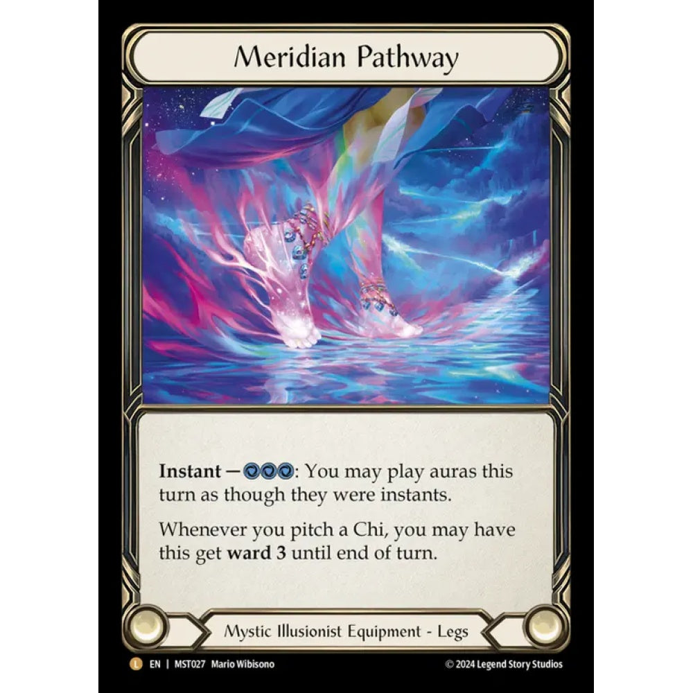 Meridian Pathway MST027-RF Legendary Flesh & Blood Trading Card Game Part the Mistveil in Rainbow Foil Art