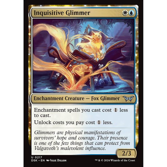 Inquisitive Glimmer, 217, uncommon, Magic: The Gathering, Duskmourn: House of Horror