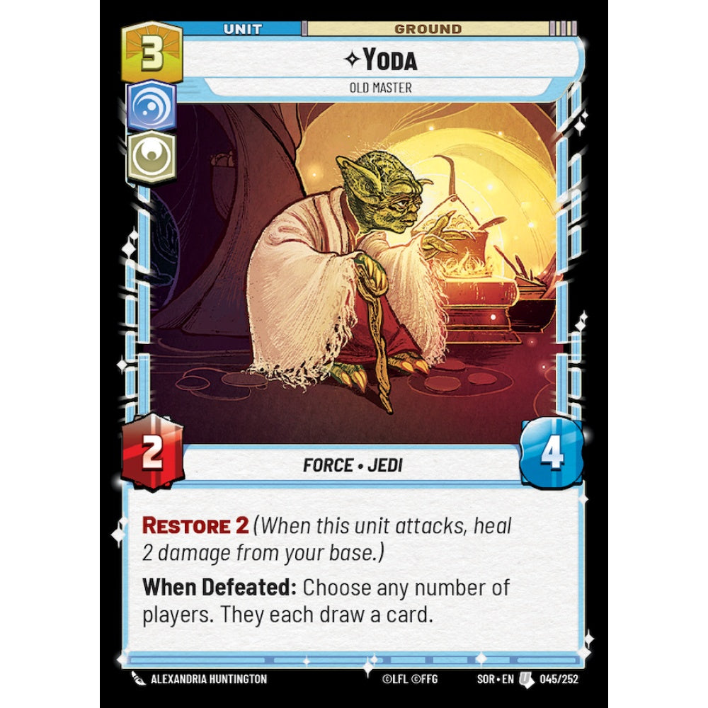 Yoda, 45, U, Star Wars Unlimited, Sparks Of Rebellion
