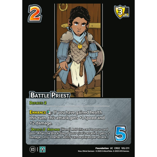 Battle Priest, 105/211, CR02, Universus, Critical Role: Heroes Of Exandria, Foundation, UC