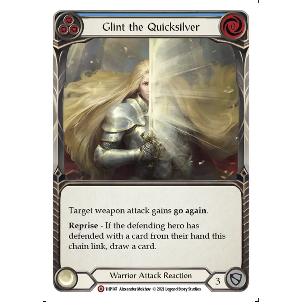 Glint the Quicksilver 1HP147 Majestic Flesh & Blood Trading Card Game History Pack 1 in Regular Art