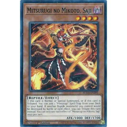 Mitsurugi no Mikoto, Saji SUDA-EN091 Common Yu-Gi-Oh Supreme Darkness