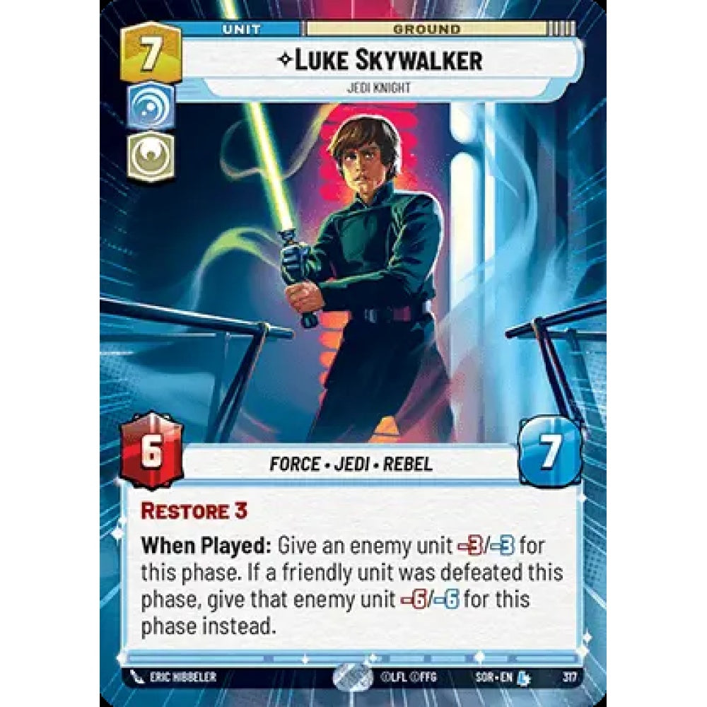 Luke Skywalker, 317, L, Star Wars Unlimited, Sparks Of Rebellion