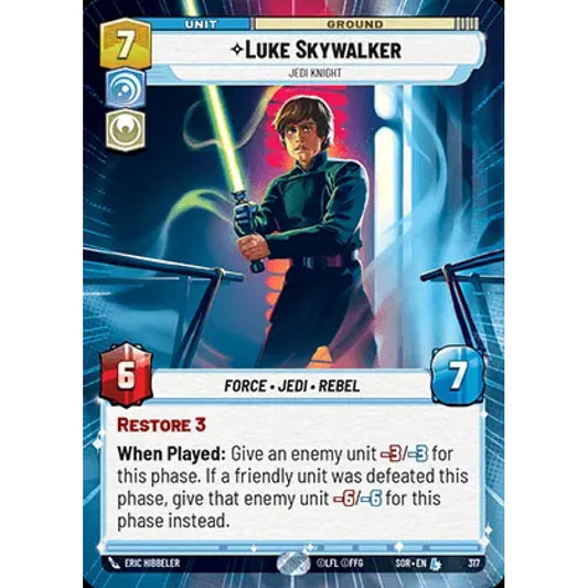 Luke Skywalker, 317, L, Star Wars Unlimited, Sparks Of Rebellion