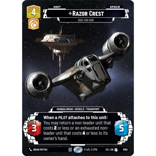 Razor Crest, U, JTL 1080) Prestige Foil, Star Wars Unlimited