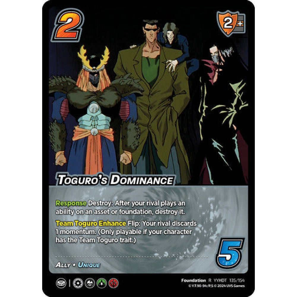 Toguro's Dominance, 135/154, R, UniVersus, Yu Yu Hakusho: Dark Tournament