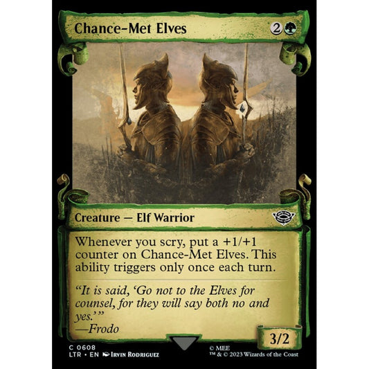 Chance-Met Elves, common, 608, Magic the Gathering, The Lord of the Rings: Tales of Middle-earth