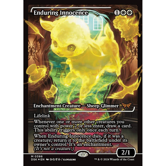 Enduring Innocence, 386, mythic, Magic: The Gathering, Duskmourn: House of Horror