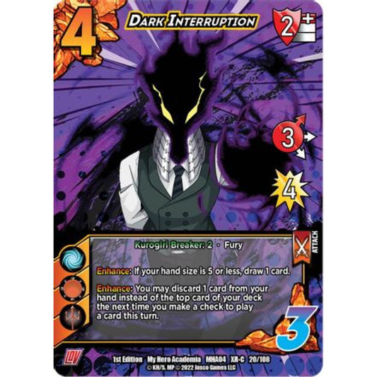 Dark Interruption, 020/108, XR-C, UniVersus, MHA04 League of Villains