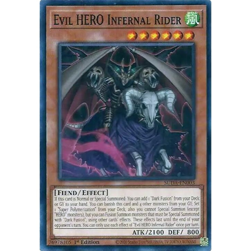 Evil HERO Infernal Rider SUDA-EN003 Common Yu-Gi-Oh Supreme Darkness