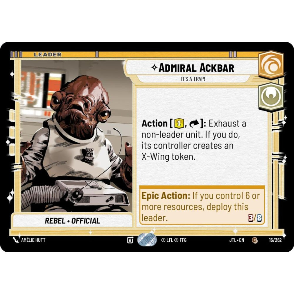 Admiral Ackbar, C, JTL 016), Star Wars Unlimited