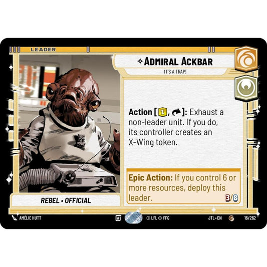 Admiral Ackbar, C, JTL 016), Star Wars Unlimited