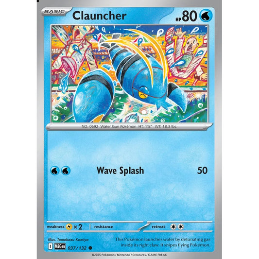 Clauncher Common 037/132 Pokemon Card Game Mega Evolution