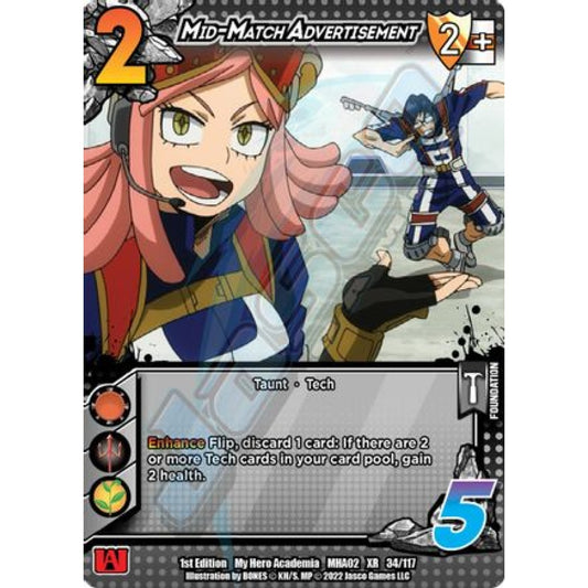 Mid-Match Advertisement, 34/117, XR, UniVersus, MHA02 Crimson Rampage