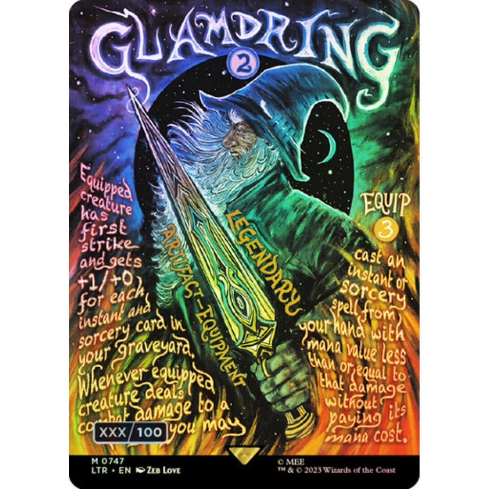 Glamdring, mythic, 747z, Magic the Gathering, The Lord of the Rings: Tales of Middle-earth