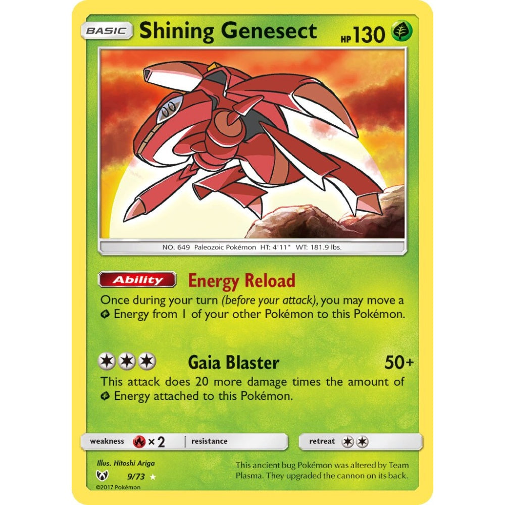 Shining Genesect Rare Shining 9/73 Pokemon Card Game Shining Legends