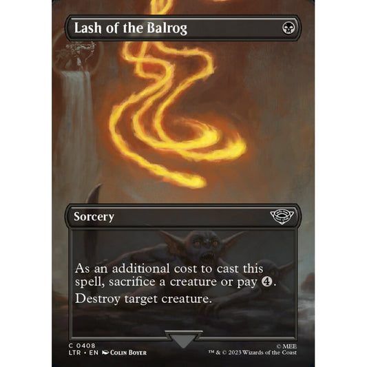 Lash of the Balrog, common, 408, Magic the Gathering, The Lord of the Rings: Tales of Middle-earth