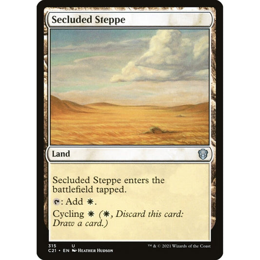 Secluded Steppe uncommon 315 Magic the Gathering Commander 2021