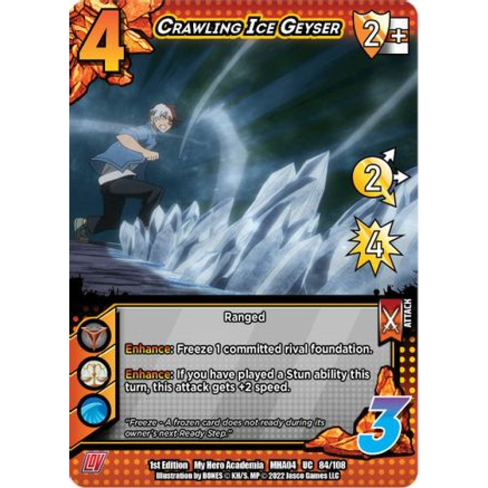 Crawling Ice Geyser, 084/108, UC, UniVersus, MHA04 League of Villains